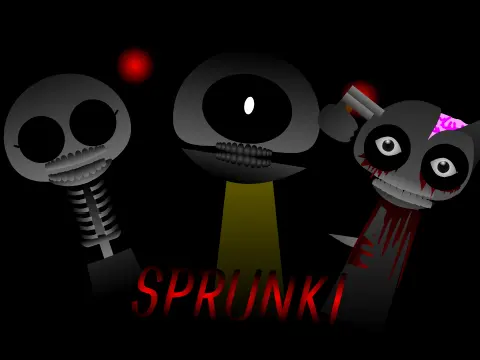 Logo for the horror-themed Sprunki Phase 23 V2 mod inspired by the Mandela Catalogue