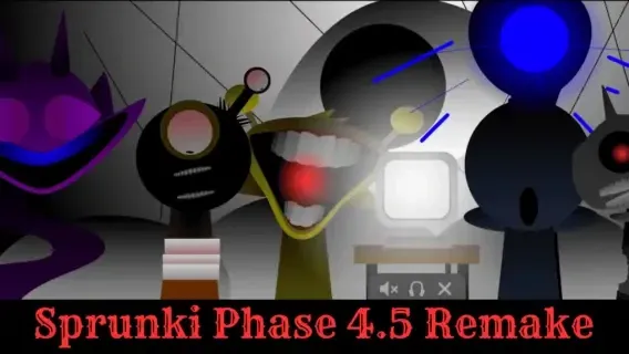 Official logo for Sprunki Phase 4.5 Remake game