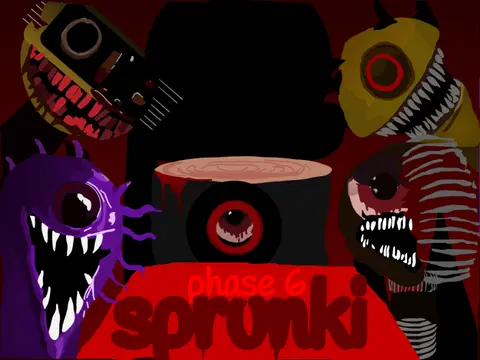 Official logo for Sprunki Phase 43 game featuring the main character