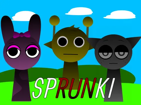 Sprunki Phase 7 Curado logo cover with fixed/refined character art