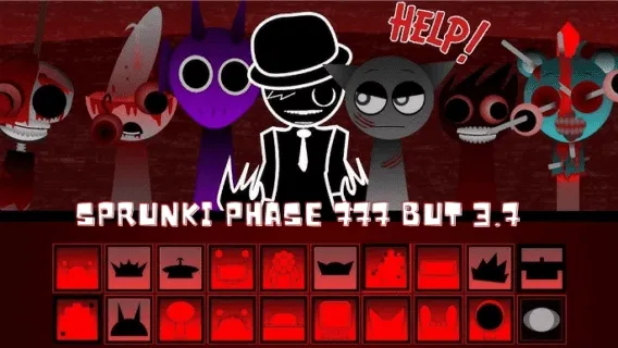 Play Sprunki Phase 777 v3.7 horror survivor edition online