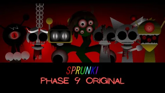 Official Sprunki Phase 9 Original game logo featuring classic characters