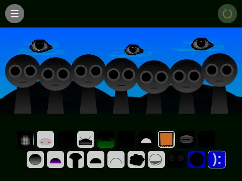 Sprunki Phase -1 experimental game logo featuring inverted pyramid design