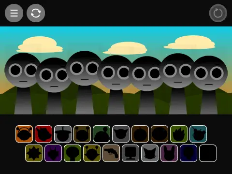 Official Sprunki Phase 1.2 game logo featuring updated character designs