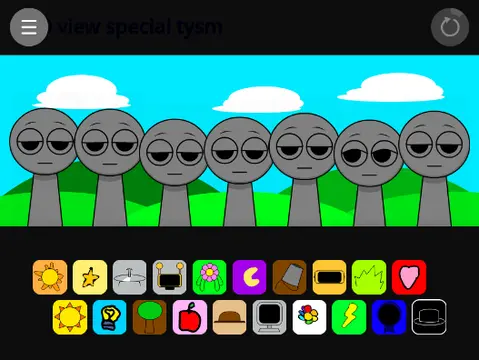 Sprunki Poppy Playtime Version game logo featuring creepy character design