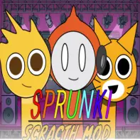 Official Sprunki Pyramixed Scratch game logo featuring colorful characters