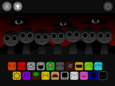 Sprunki Real game logo featuring main characters