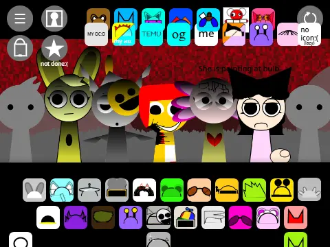 Sprunki Retake KitKit's Land game logo featuring extensive character relationship system