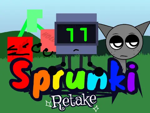 Sprunki Retake But Placeholders 5 game logo featuring Scribble Black placeholder concept