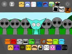 Play Sprunki Retake Classic with OCs online - horror music game where Black sings a scary song and bonuses are one-time use