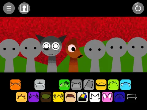 Sprunki Retake Remix-5 V2 game logo with adult content warning for mature players