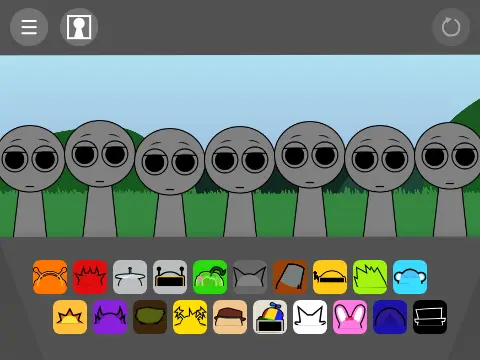 Logo for Sprunki Retake Reupload featuring community preservation credits and age warning