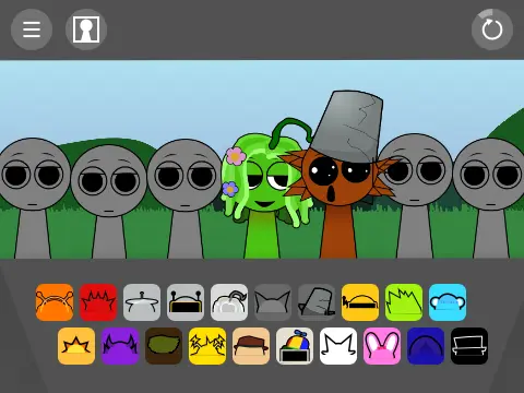 Sprunki Retake Update Remix V6 logo featuring updated Brud and horror mode characters