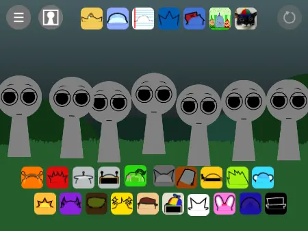 Official logo for Sprunki Retake X Sprunki Mod game featuring modified Sprunki characters