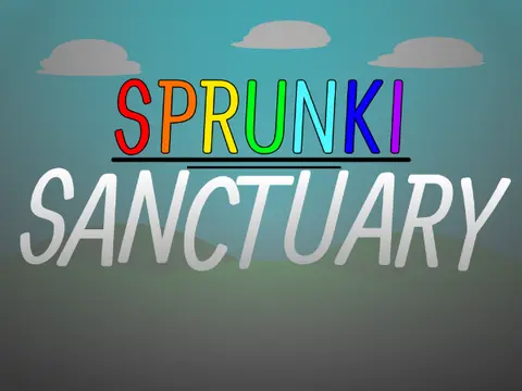 Sprunki Sanctuary FNF song project logo with tribute elements