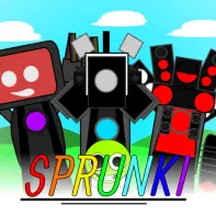 Cartoon toilet character making funny faces in Sprunki game