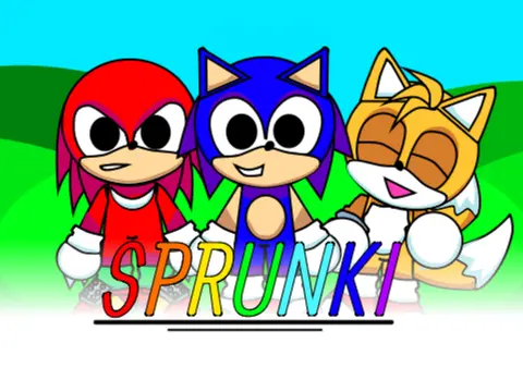 Official logo for Sprunki Sonic Beta Version 1.5 featuring Espio character