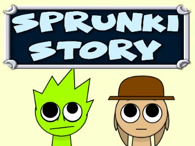 Sprunki Story game logo featuring main characters