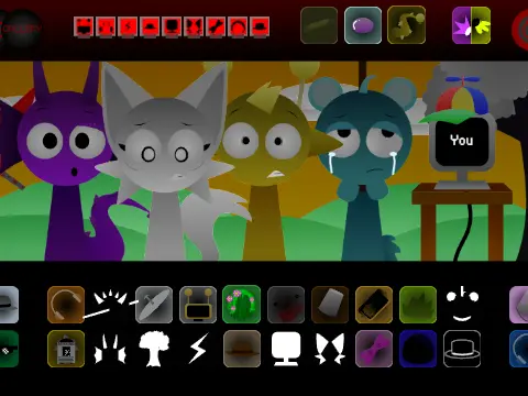 Official logo for Sprunki Swap Retextured Phase 1.7 game featuring redesigned characters