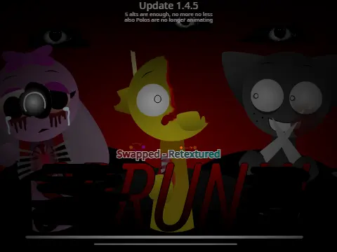 Official logo for Sprunki Swap Retextured Phase 3 game featuring redesigned characters