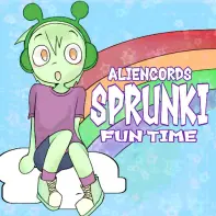 Sprunki Time logo featuring a timer and musical notes