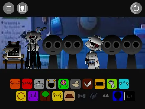 Sprunki X FPE Halloween Celebration remix game logo featuring character crossover art