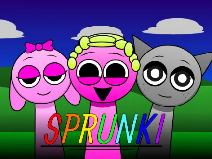 Sprunki Zanderized game logo featuring peaceful night mode