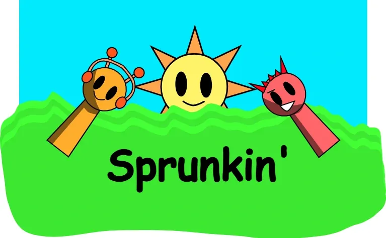 Official Sprunkin game logo featuring colorful Sprunki characters