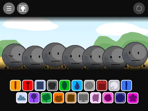 Sprunkosc game logo featuring Sprunki and BFDI crossover characters