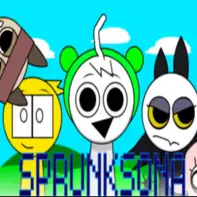 Sprunksome game logo featuring colorful Sprunki characters