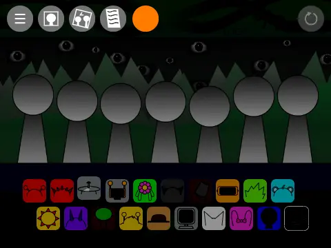 Sprunktastic Beta v1.1 game logo featuring Phase 1-3 Sprunki characters